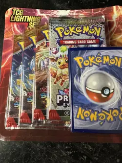 Pokemon TCG Lightning Set 4 Packs + 1 Bonus Card! Brand New/Sealed! - Image 1