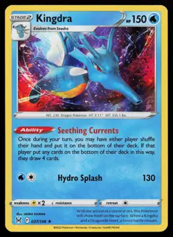 Kingdra 037/196 Rare Deck Exclusives Pokemon Card - Image 1
