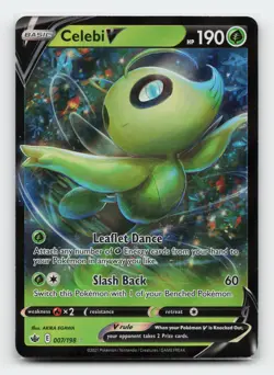Celebi V 007/198 Ultra Rare SWSH06: Chilling Reign Pokemon Card - Image 1