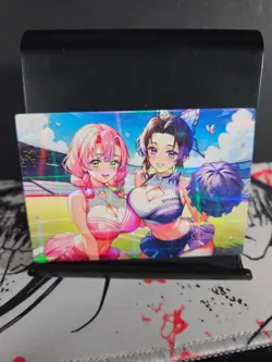 Mitsuri & Shinobu Demon Slayer Art Card Holo Glitter Anime Sexy Waifu CCG - Image 1