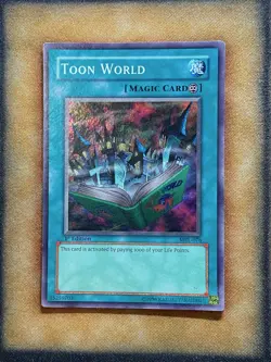 Yugioh Toon World MRL-076 Super Rare 1st Ed MP - Image 1