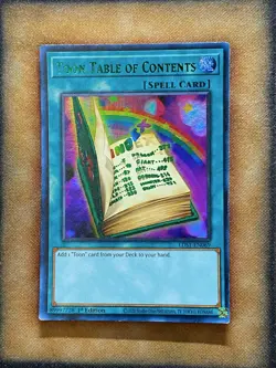 Yugioh Toon Table of Contents LDS1-EN069 Ultra Rare 1st Ed GREEN NM - Image 1