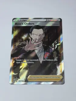 Boss's Orders (Full Art) 189/192 Swsh02: Rebel Clash Holo Pokemon Card TCG NM/M - Image 1