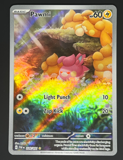 💥 Pokemon Card Pawmi 226/091 Paldean Fates Illustration Rare Holo - Image 1