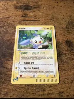 Pokemon TCG EX Dragon Minun 7/97 Reverse Holo Rare Card - Image 1