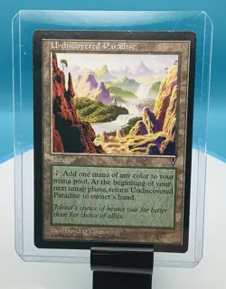 Magic: The Gathering Land Undiscovered Paradise Vision Rare Card - Image 1