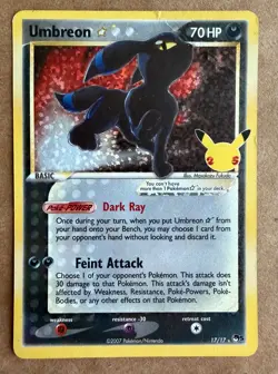 Pokemon Card Umbreon Gold Star 17/17 Celebrations HOLO RARE - Image 1