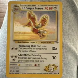 Pokemon TCG Lt. Surge's Fearow Gym Heroes 007/132 Holo Rare Unlimited Card - Image 1