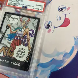 Namco One Piece CCG Don!! Card Yamato 1st Anniversary Foil Promotion PSA 10 - Image 1