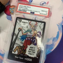 Namco One Piece CCG Don!! Card Yamato 1st Anniversary Foil Promotion PSA 10 - Image 2