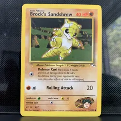 Pokemon TCG Brock's Sandshrew Gym Heroes 71/132 Unlimited Common Card NM - Image 1