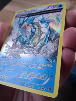 Pokemon Gyarados TCG Reverse Holo Rare Card 21/98 XY Ancient Origins LP - Image 4