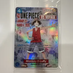 One Piece Monkey.D.Luffy US College Basketball Promo Card 2/9 St John's In-Hand - Image 1