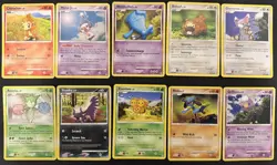 Diamond and Pearl Lot of 10 Rare, Uncommon, and Common 2007 Pokemon TCG Cards - Image 1