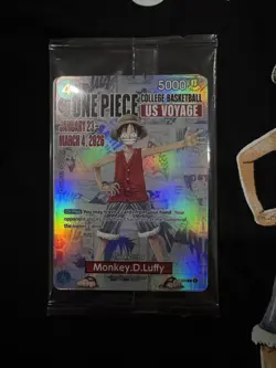 One Piece Monkey.D.Luffy College Basketball Promo Card St. John’s Sealed - Image 1