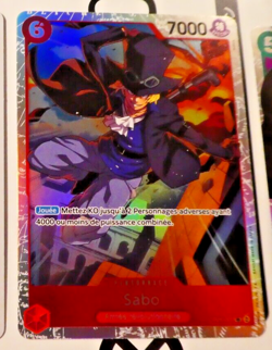 One Piece Francaise Card Game Carte Holo SABO OP05-007 SR FR Mint - Image 1
