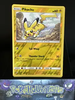 Pokemon Card Pikachu 40/147 Burning Shadows Reverse Holo Rare Near Mint - Image 1