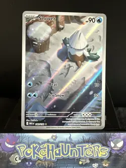Pokemon Card Snover 140/132 Mega Evolution Illustration Rare Near Mint - Image 1