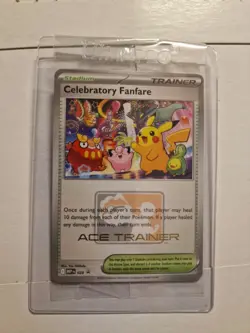 Celebratory fanfare Ace Trainer Card unopened and sealed - Image 1