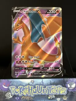 Pokemon Card Charizard V SWSH050 Black Star Promo Full Art Holo Rare NM - Image 1
