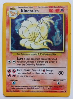 Ninetales Pokemon Card Holo WOTC 12/102 Base Set Rare Vintage 1999 Original MP - Image 1