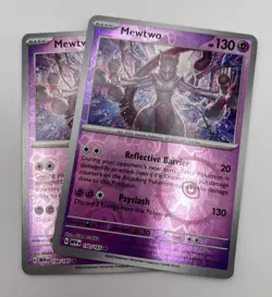 Mewtwo Reverse Holo 150/165 x2 2x Pokemon Card Scarlet & Violet 151 - Image 1