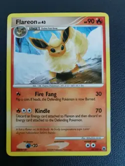 Pokemon Card Flareon 19/100 D&P Majestic Dawn Non-Holo Rare - Image 1