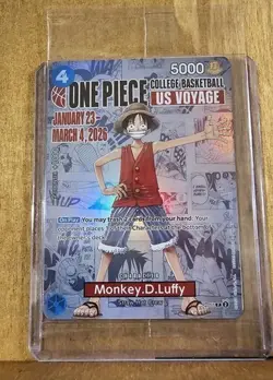 One Piece x Rutgers College Basketball US Voyage Monkey D. Luffy Trading Card - Image 1