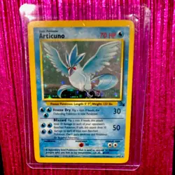 Pokemon Articuno Fossil HOLO Rare 2/62 70 HP English Card 1999 - Image 1