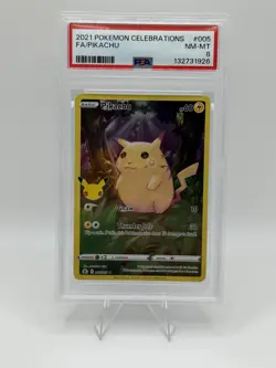 Pokemon Pikachu TCG Celebrations Card 005/025 25th Anniversary PSA 8 - Image 4