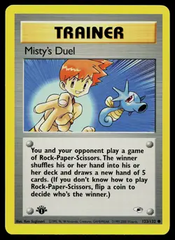 Pokemon Card - Misty's Duel Gym Heroes 123/132 Common 1st Edition - Image 1