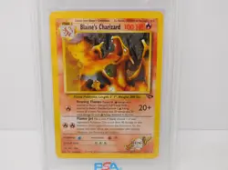 2000 Pokemon Gym Challenge Blaine's Charizard card 2/132 PSA 8 NM-MT - Image 4