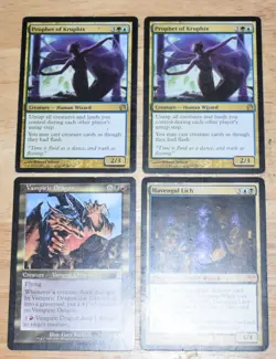 MTG 4x Rare Prophet of Kruphix, Vampiric Dragon & Havengul Lich - Image 1