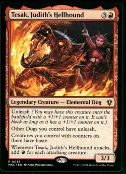 1x Tesak, Judith's Hellhound - Commander: Murders at Karlov Manor - NM - MTG - Image 1