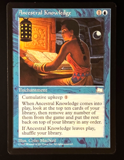 MTG - Ancestral Knowledge - NM+ Never Played - Weatherlight - Rare - EN - REG - Image 1