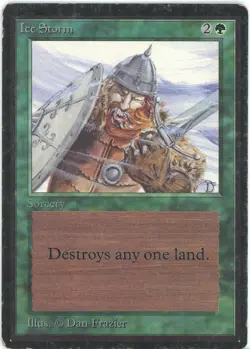 Ice Storm - Beta Edition - Moderate Play Magic MTG English - Image 1