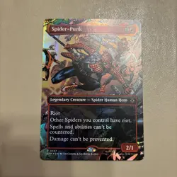 *FOIL* Spider-Punk - Regular Borderless - Marvel's Spider-Man - Magic MTG - NM - Image 1