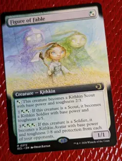 Figure of Fable •Borderless• Rare Creature - Kithkin • Lorwyn Eclipsed • MTG ECL - Image 1