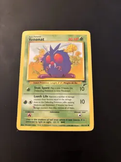Pokemon TCG Base Set Lot - Venonat, Defender, Trainer, Energy x6 1999 - Image 1