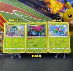 Venusaur 003/078 Holo, Ivysaur & Bulbasaur Non Holo Pokemon GO TCG LP/NM - Image 1