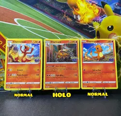 Charizard Holo 010/078 , Charmander & Charmeleon Non-Holo Pokemon Go TCG LP/NM - Image 1
