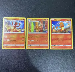 Charizard Holo 010/078 , Charmander & Charmeleon Non-Holo Pokemon Go TCG LP/NM - Image 2