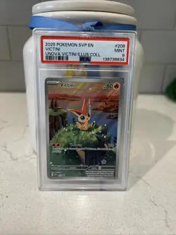 Pokemon Unova Victini Illustration Rare Black Bolt White Flare PSA 9 - Image 1