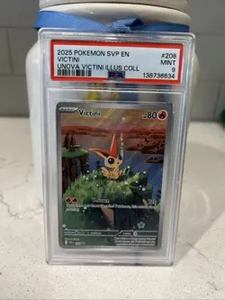 Pokemon Unova Victini Illustration Rare Black Bolt White Flare PSA 9 - Image 2