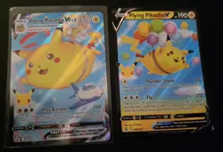Flying Pikachu VMAX & Flying Pikachu V Pokemon TCG Celebrations Anniversary LP - Image 1
