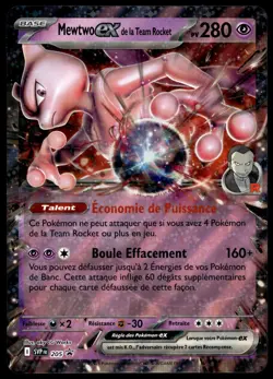 Carte Pokemon JUMBO Mewtwo EX de la Team Rocket 205/ SVP Black Star Promos - Image 1