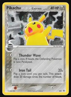 2006 Pokemon Pikachu Holo Delta Species Black Star Promo #035 LP [55R2] - Image 1