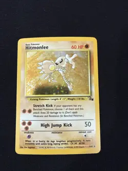 Pokemon TCG Hitmonlee 7/62 Fossil Holo - Image 1
