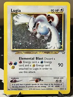 Pokemon Neo Genesis Lugia 9/111 Holo Rare MP - Image 1