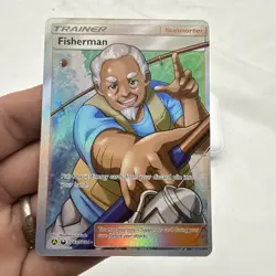 Fisherman Shiny Holo Rare Hidden Fates: Shiny Vault SV83/SV94 NM Pokemon TCG - Image 2